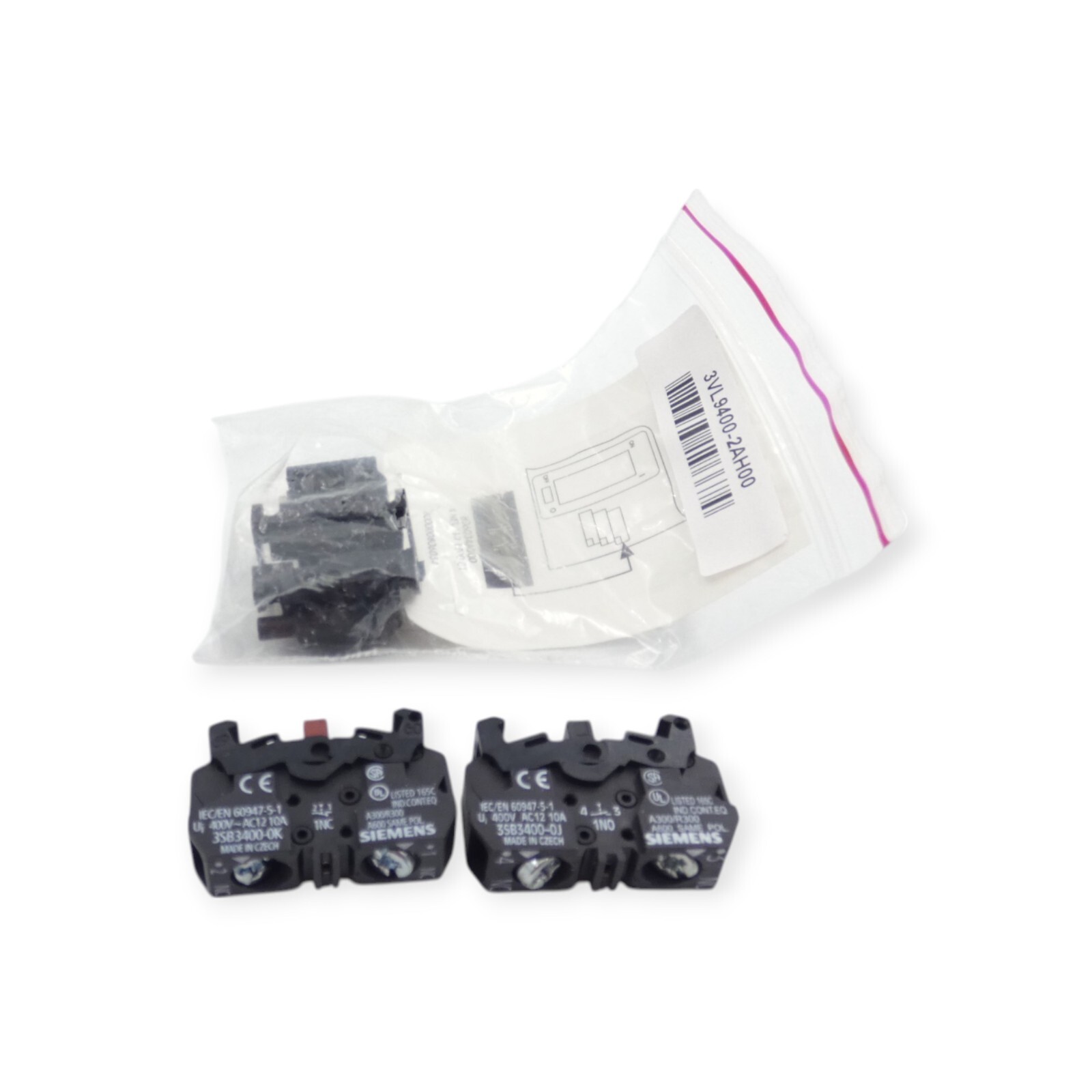 Siemens 3VL9400-2AB00 Bausatz Hilfsschalter 2 HS