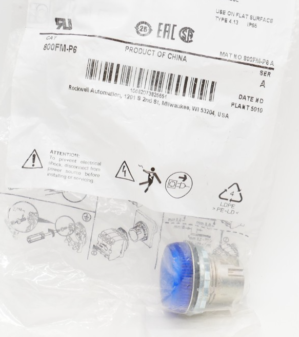 2 Stück Allen Bradley 800FM-P6 Kontrolllicht Blau – Bild 4