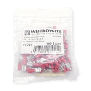 Weitkowitz 44014 Flachsteckhülse isoliert 0,5-1,0mm² rot VPE 100 Stk