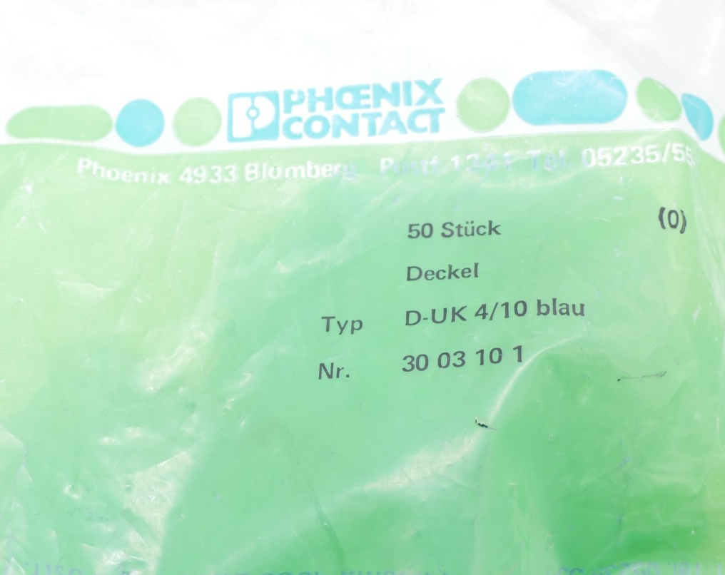 Phoenix Contact D-UK 4/10 Deckel blau 3003101 VPE=50 Stk. – Bild 4