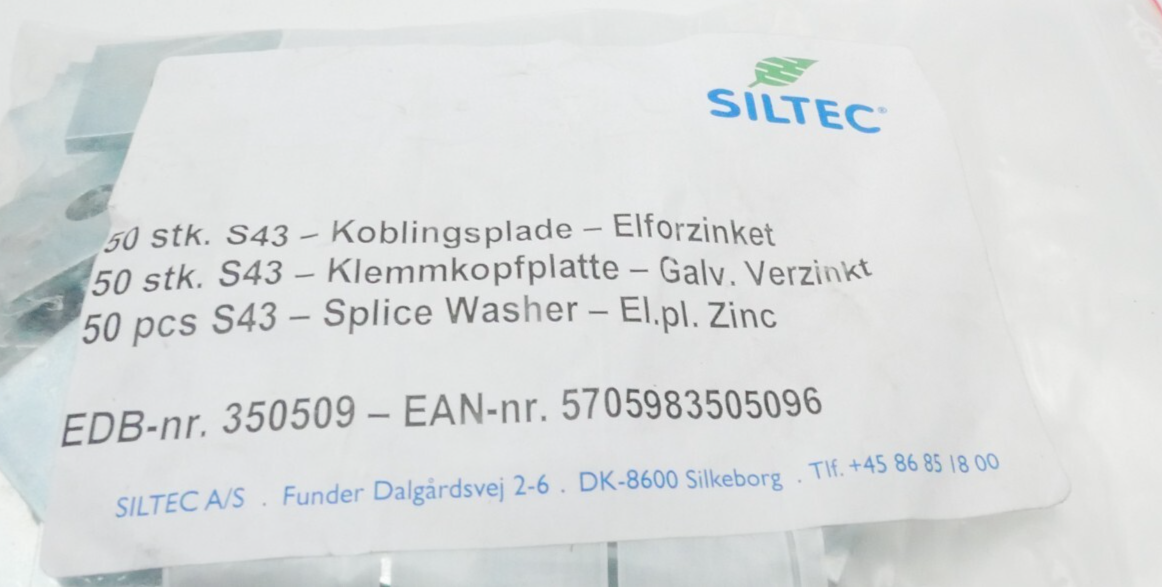 Siltec S43 Klemmkopfplatte-Galv. verzinkt VPE 50 Stk. – Bild 2