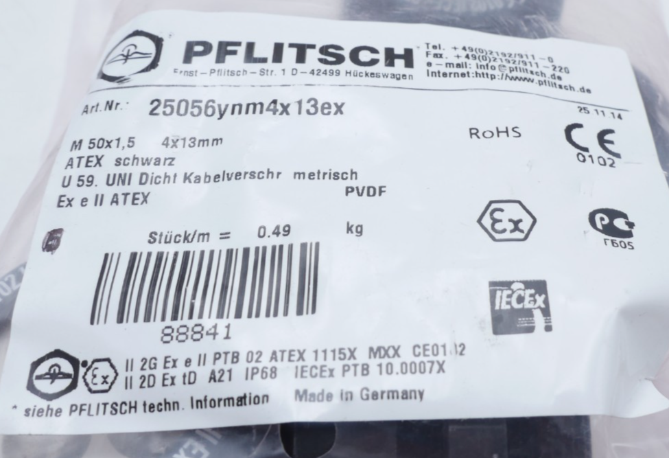 Pflitsch 25056ynm4x13ex UNI Dicht Kabelverschraubung M50x1,5 – Bild 2
