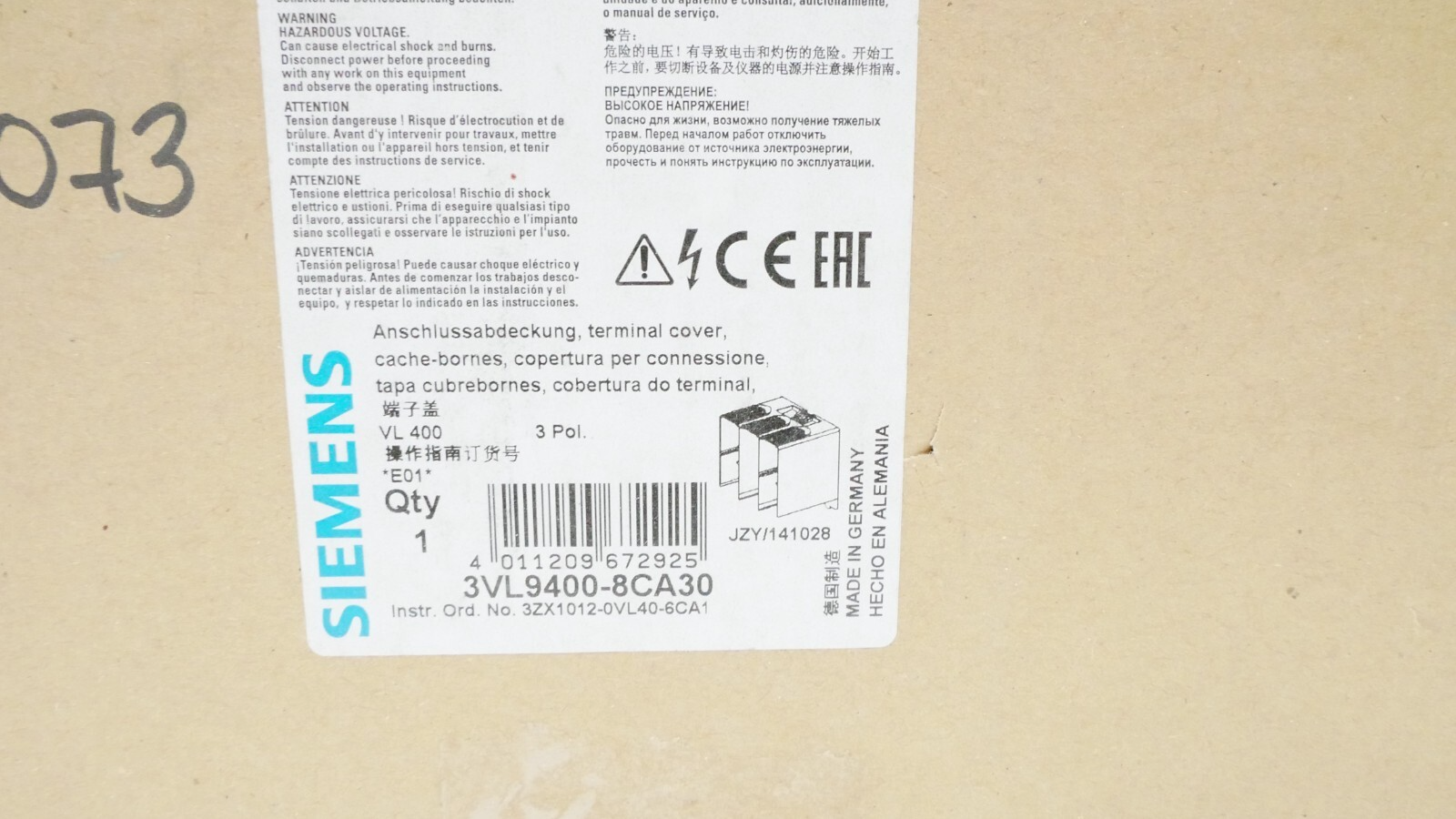 Siemens 3VL9400-8CA30 Anschlussabdeckung – Bild 2