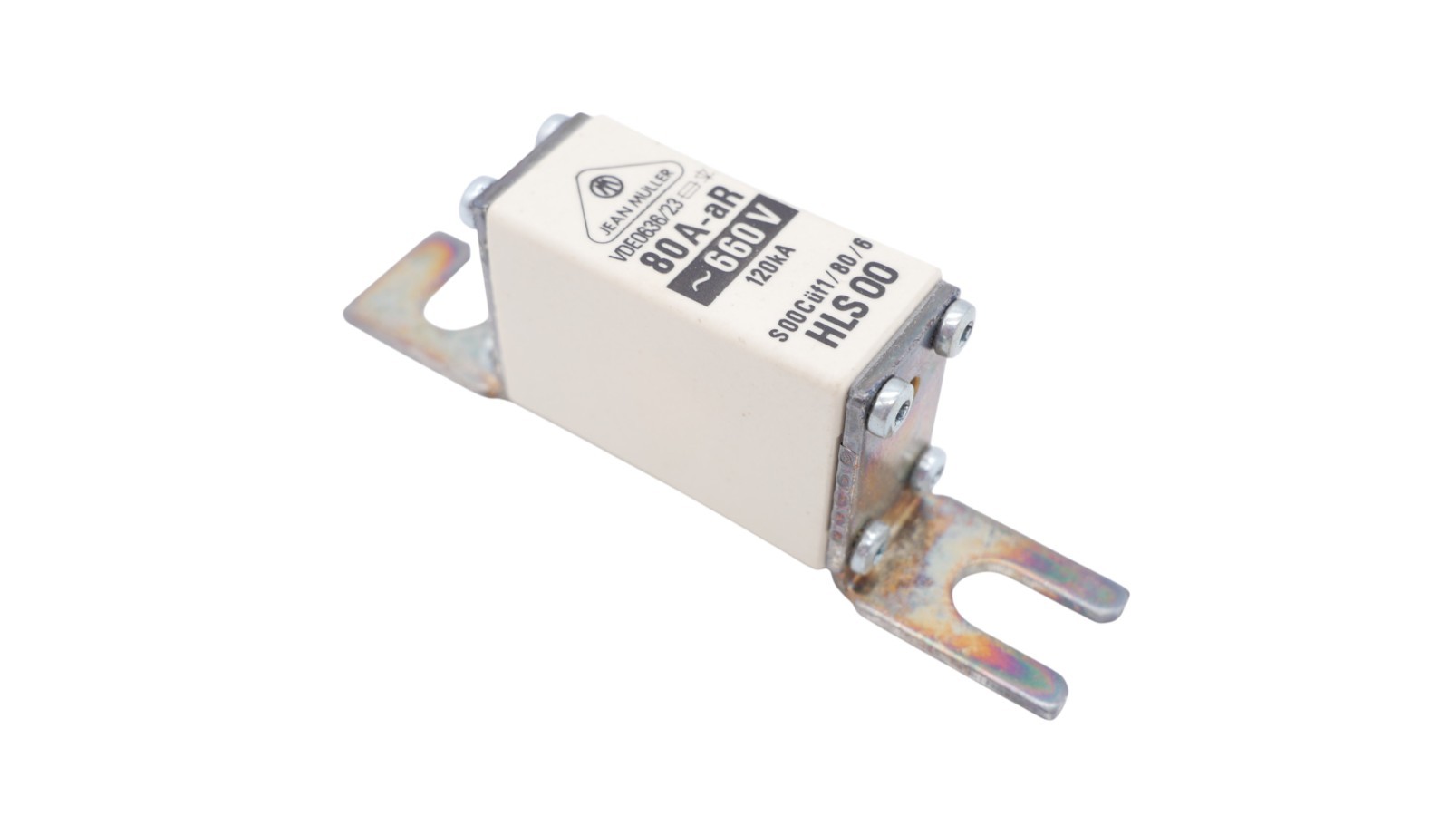 3 Stück Jean Müller R5124120 NH-Sicherungseinsatz HLS 00 S00Cüf1/80/6