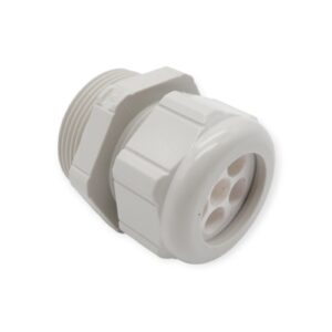 15 Stück Multi-Verschraubung M32 32x1,5 4x8 Kunststoff Grau