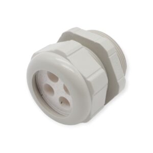 9 Stück Multi-Verschraubung M40 40x1,5 4x8 Kunststoff Grau