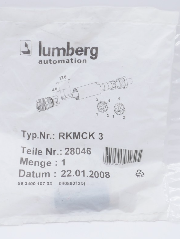 3 Stück Lumberg Automation RKMCK 3 Steckverbinder 28046 – Bild 4