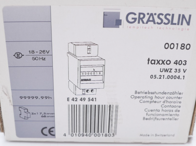 Grässlin Taxxo 403 Betriebsstundenzähler UWZ 35 V 18-26V 50Hz – Bild 9
