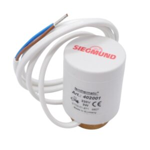 Siegmund 402001 Stellantrieb stromlos zu 230V ca. 3W Ventilanpassung Böhnisch