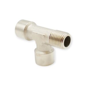 10 Stück T-Stück 2x Innengewinde 1x Außengewinde 1/4 Zoll Messing vernickelt