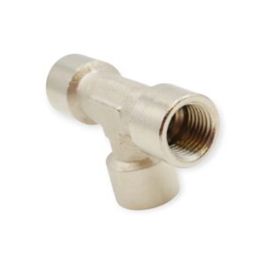 10 Stück T-Stück 3x Innengewinde 1/4 Zoll Messing vernickelt