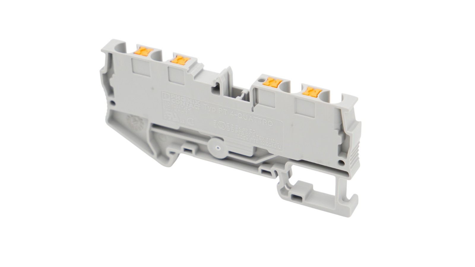 8 Stück Phoenix Contact PT 4-Quattro Durchgangsklemme grau