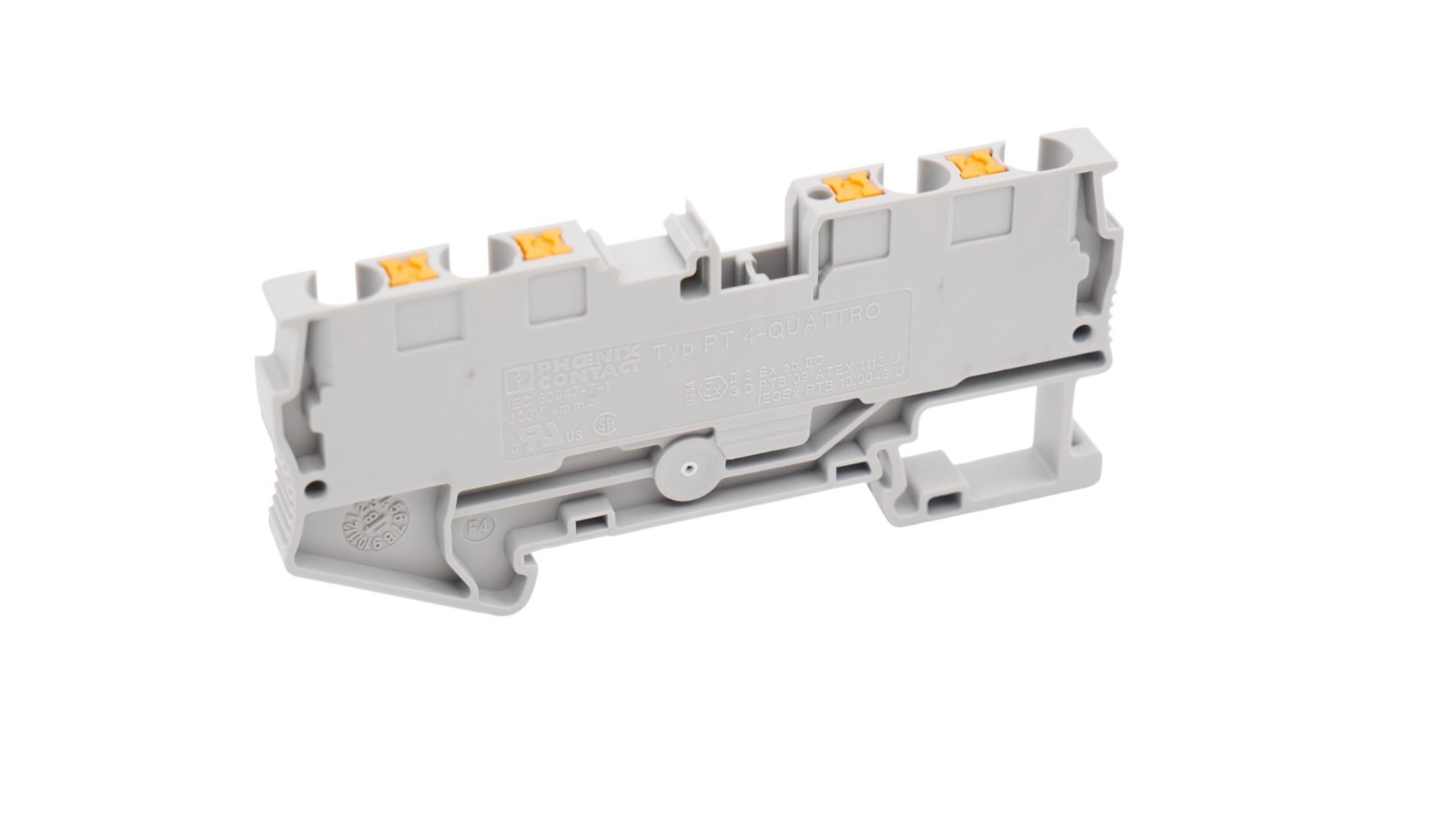 8 Stück Phoenix Contact PT 4-Quattro Durchgangsklemme grau – Bild 2