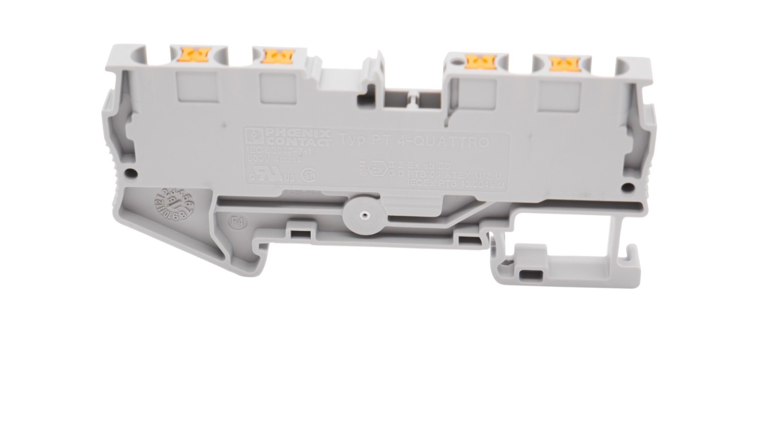 8 Stück Phoenix Contact PT 4-Quattro Durchgangsklemme grau – Bild 3