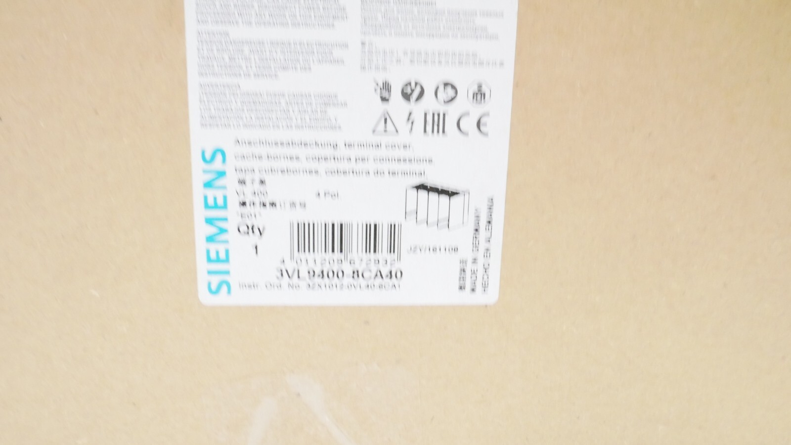 Siemens 3VL9400-8CA40 Anschlussabdeckung – Bild 2