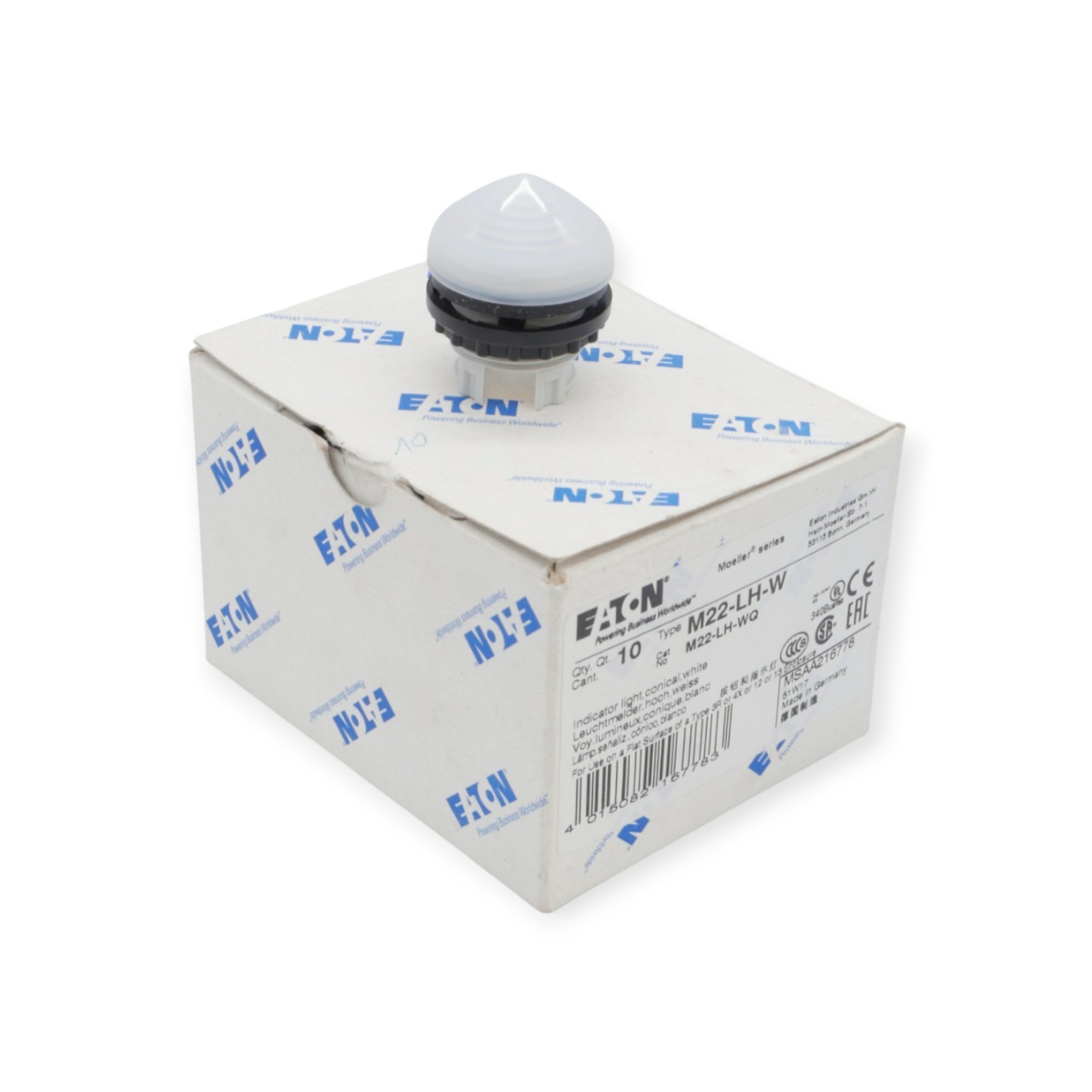10 Stück Eaton-Moeller M22-LH-W Leuchtmelder, hoch weiss – Bild 2