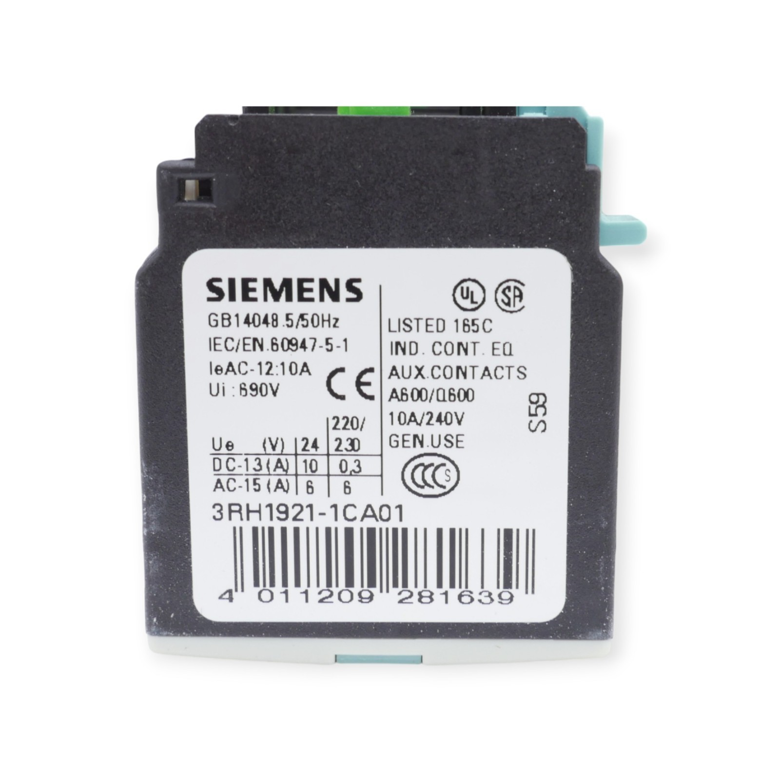 Siemens 3RH1921-1CA01 Hilfsschalterblock 1VPE =7Stück – Bild 3