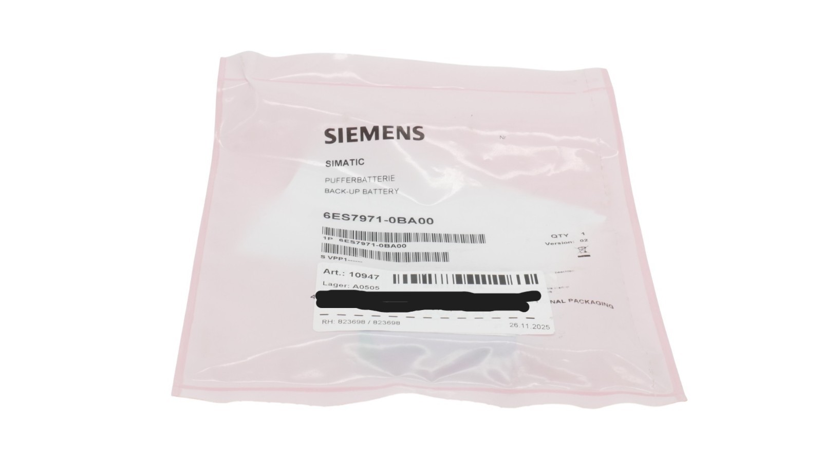 2 Stück Siemens Simatic Pufferbatterie 3,6 V/2,3 AH für PDS 6ES7971-0BA00 – Bild 4