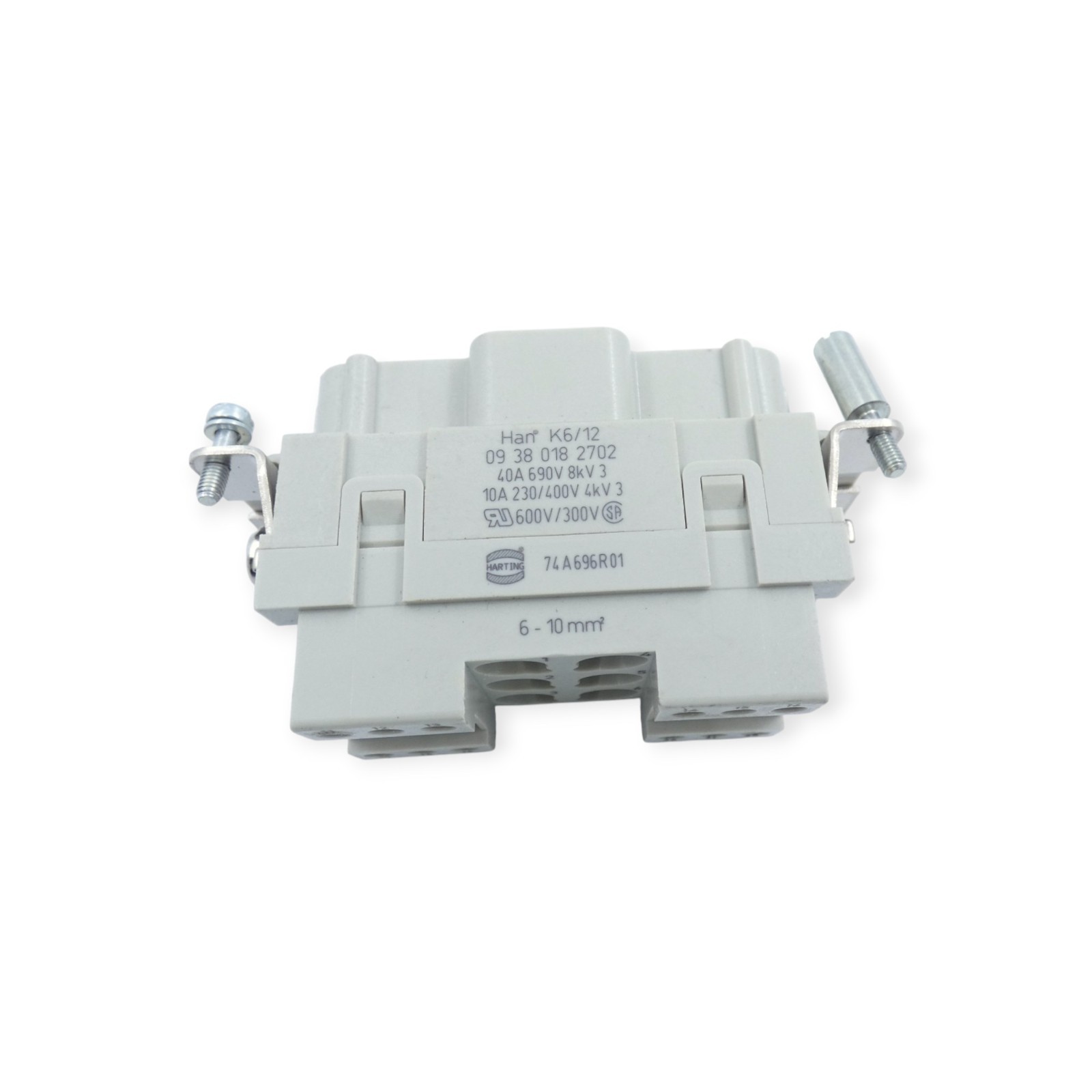 Harting 09380182702 Starkstromanschluss Han K6/12 40A 690V 8kV 6-10 mm² – Bild 6