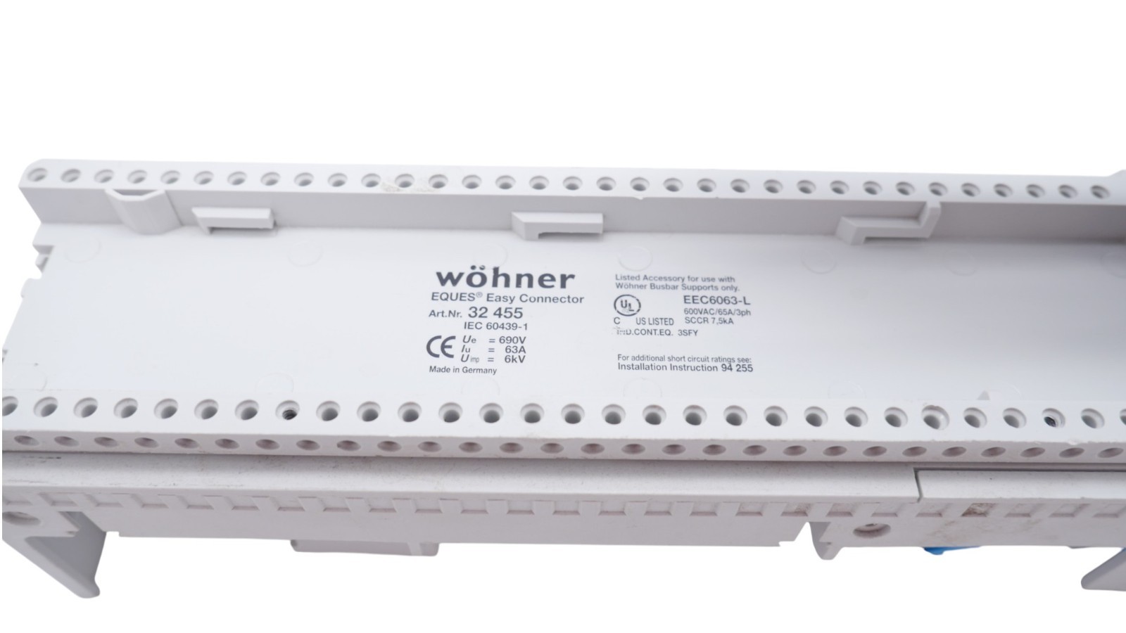 Wöhner 32455 Sammelschienenadapter EQUES Easy Connector 690V 63A 6kV – Bild 4