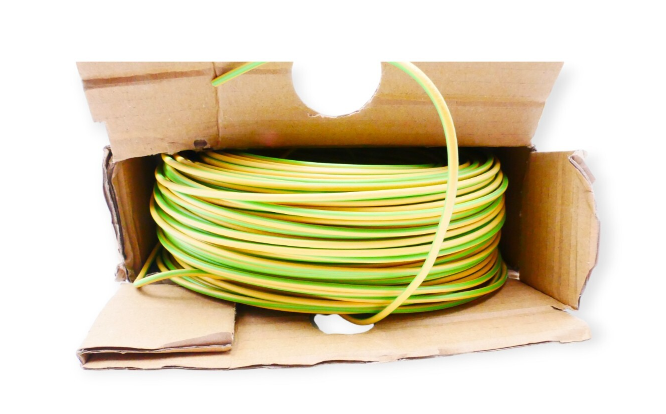 PVC Aderleitung H7V-K, 1x1,5mm² grün-gelb 100m