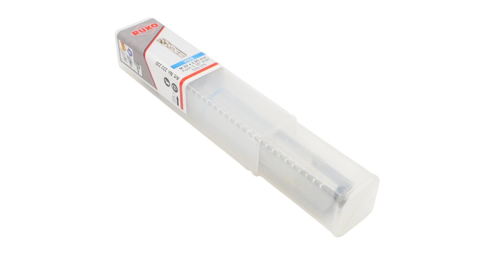 Ruko Maschinengewindebohrer DIN 376 HSS M22x2,50 mm 233220 – Bild 2