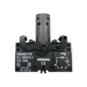 3 Stück Siemens 3SB3400-1PA Lampenfassung gelb