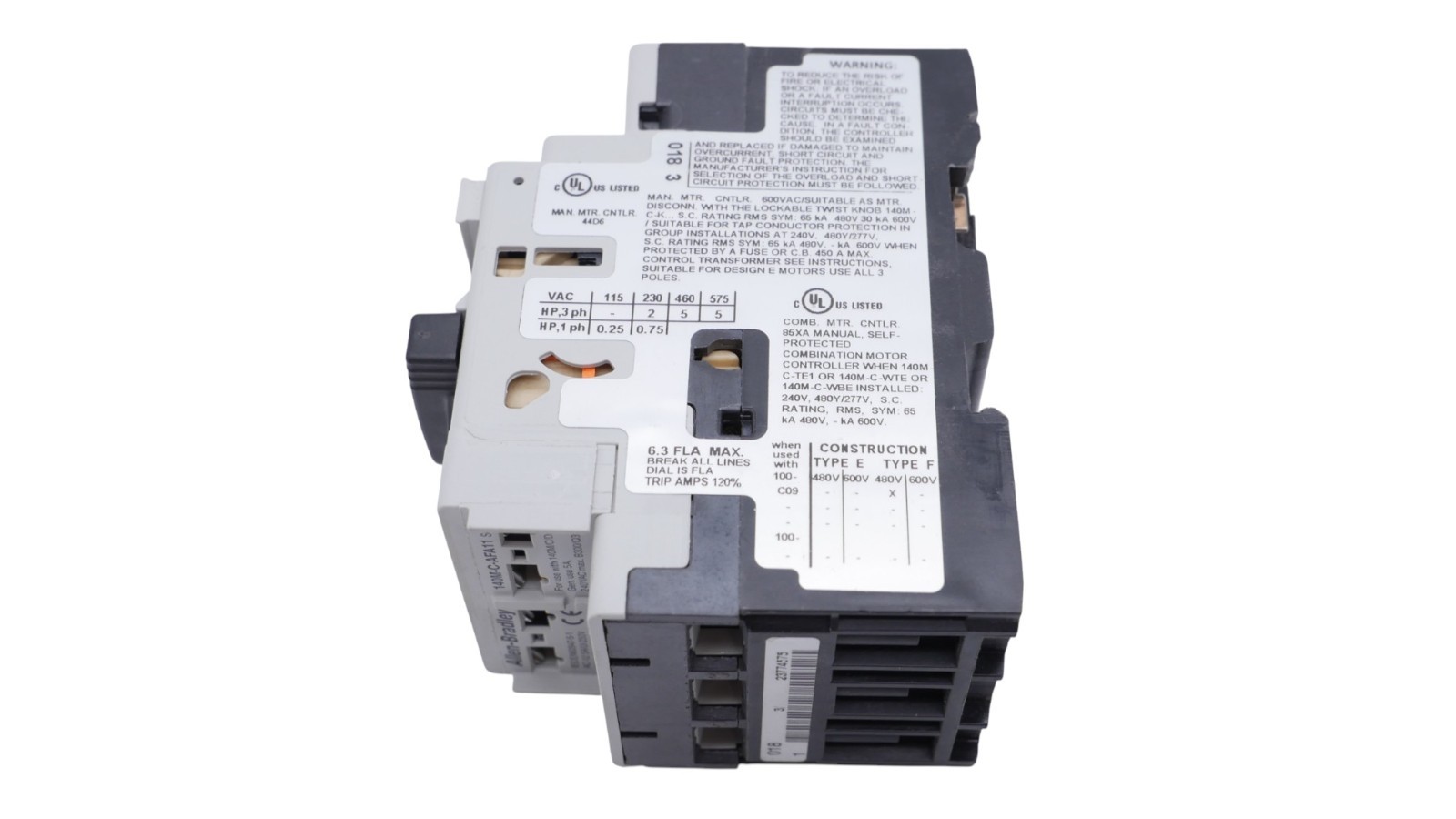 Allen-Bradley 140M-C2E-B63 Leistungsschutzschalter Motorschutzschalter Serie C – Bild 6
