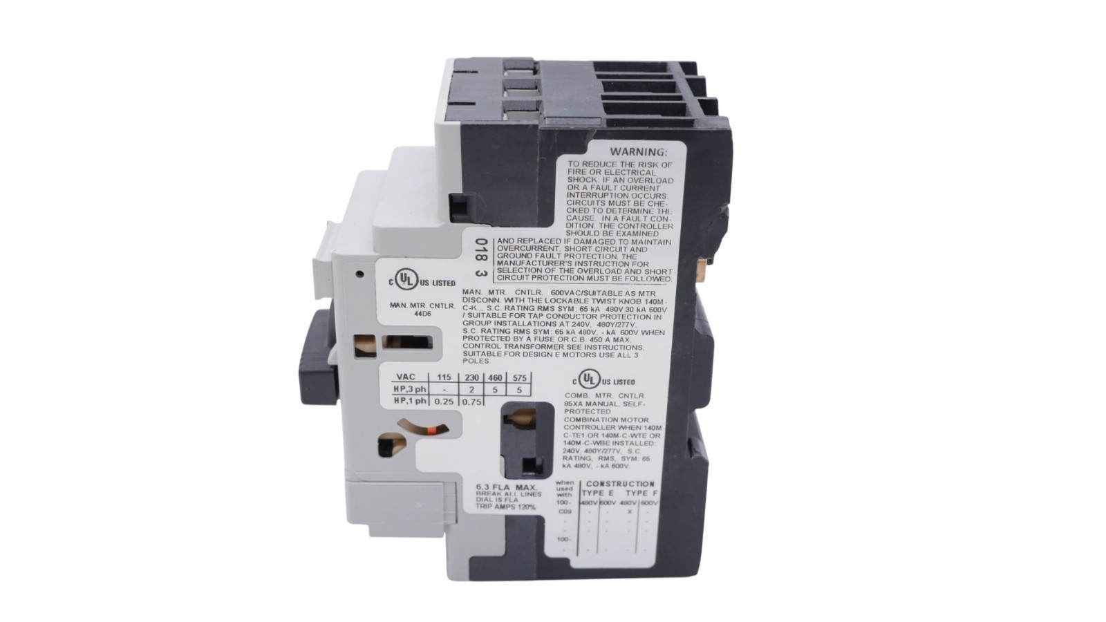 Allen-Bradley 140M-C2E-B63 Leistungsschutzschalter Motorschutzschalter Serie C – Bild 9