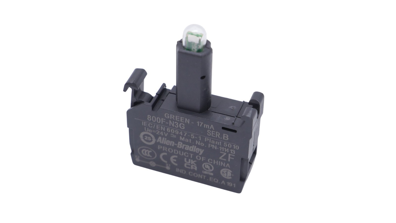 Allen-Bradley 800F-N3G LED-Modul PN-1114 13 Serie B 24V 17mA Grün