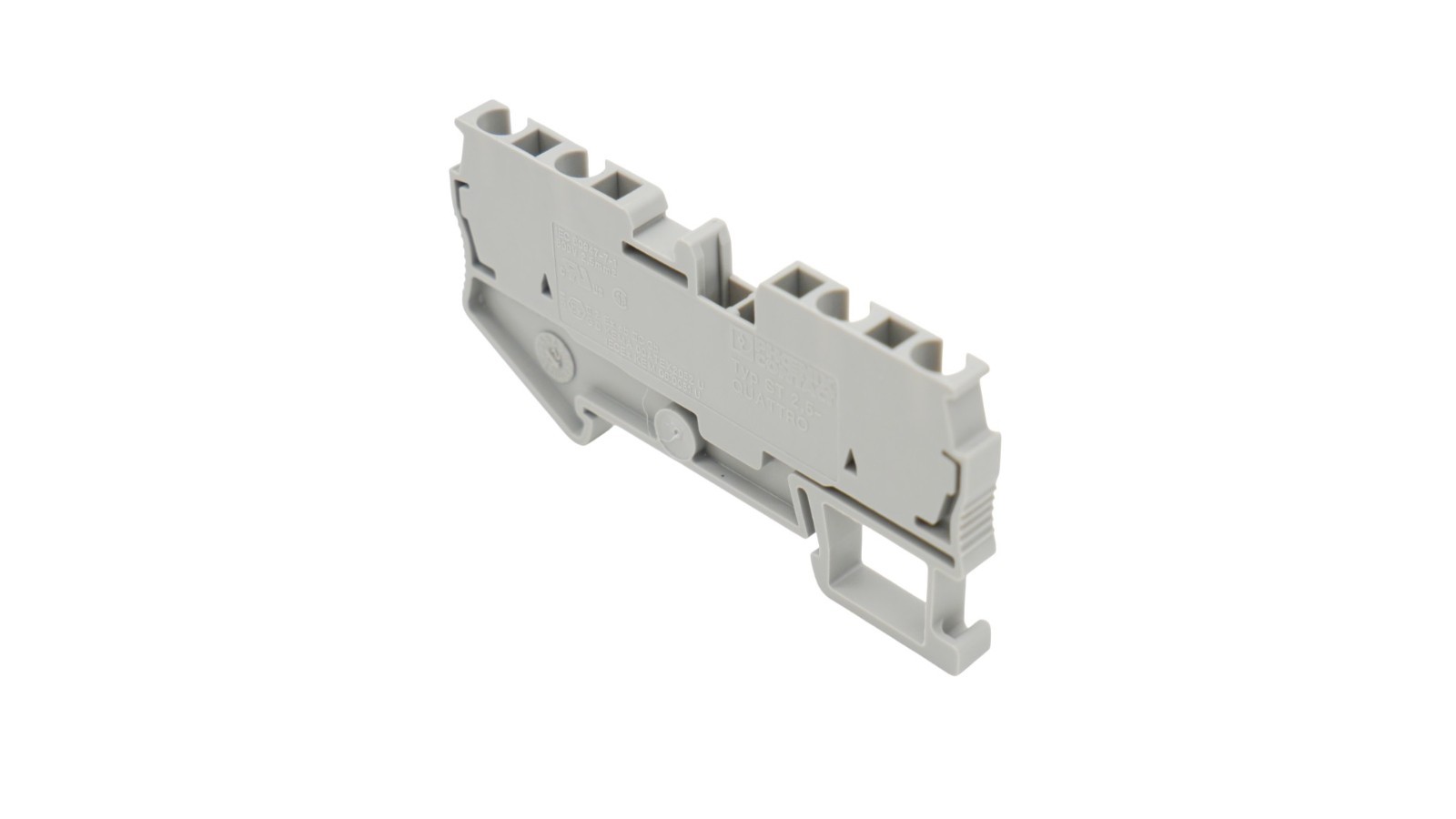 5 Stück Phoenix Contact ST 2.5-QUATTRO Durchgangsklemme grau