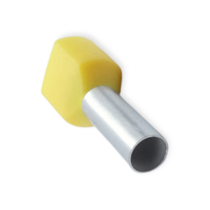 100 Stück Hilpress Aderendhülse 6mm² gelb-twin-isoliert, 09066, 2 x 6,0N