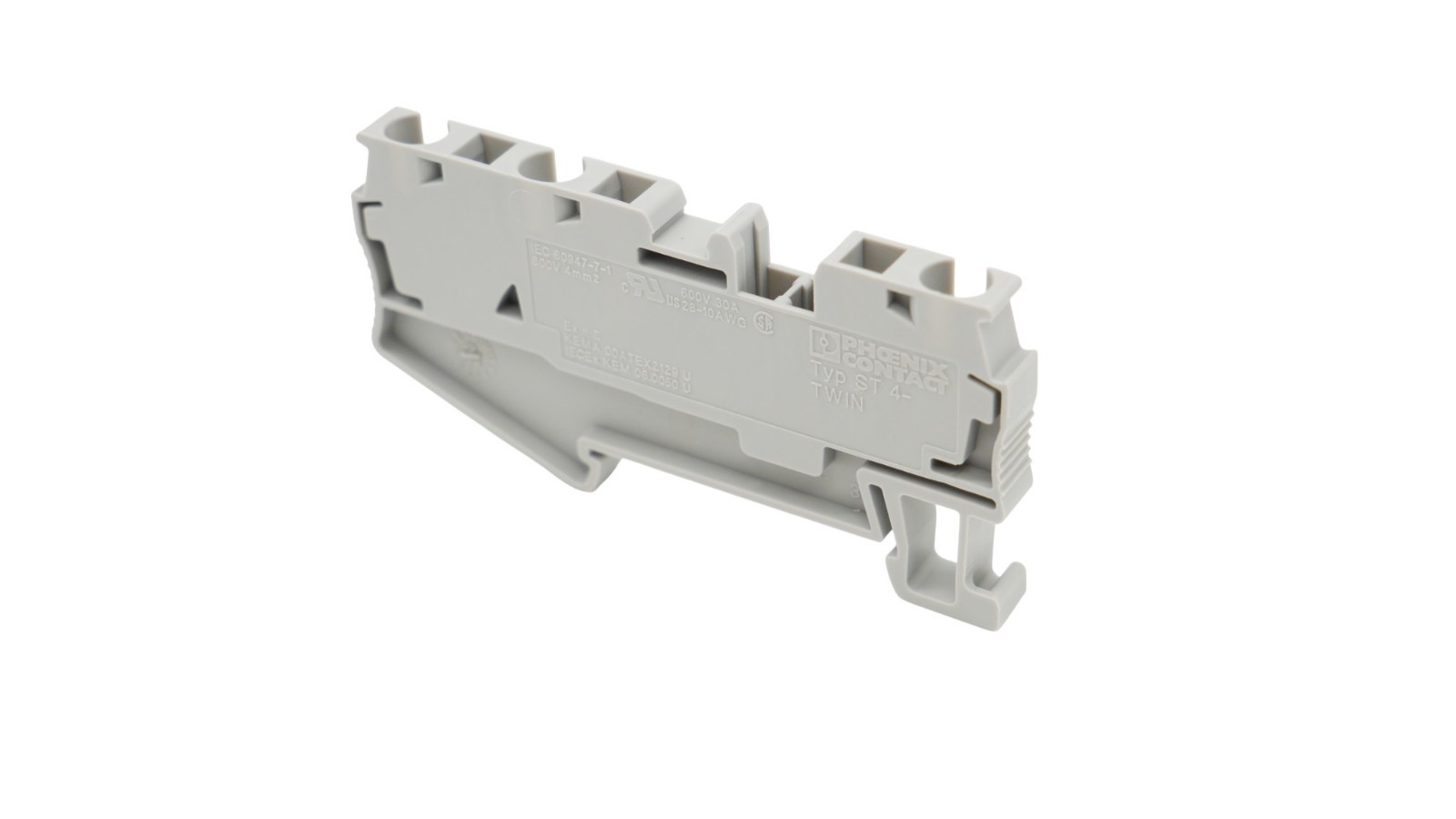 28 Stück Phoenix Contact ST 4-TWIN Durchgangsklemme grau