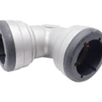 Tectite Winkel Bogen Steckfitting 90° Edelstahl ohne Gewinde 54mm