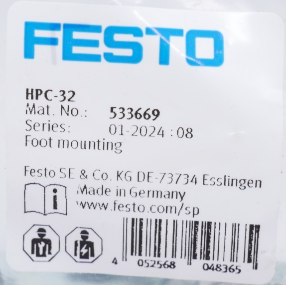 2 Stück Festo HPC-32 Fußbefestigung 533669 Baugröße 32 Stahl verzinkt – Bild 9