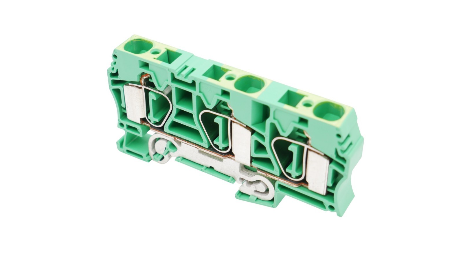 6 Stück Weidmüller Schutzleiter-Reihenklemme ZPE 16/3AN – Bild 4