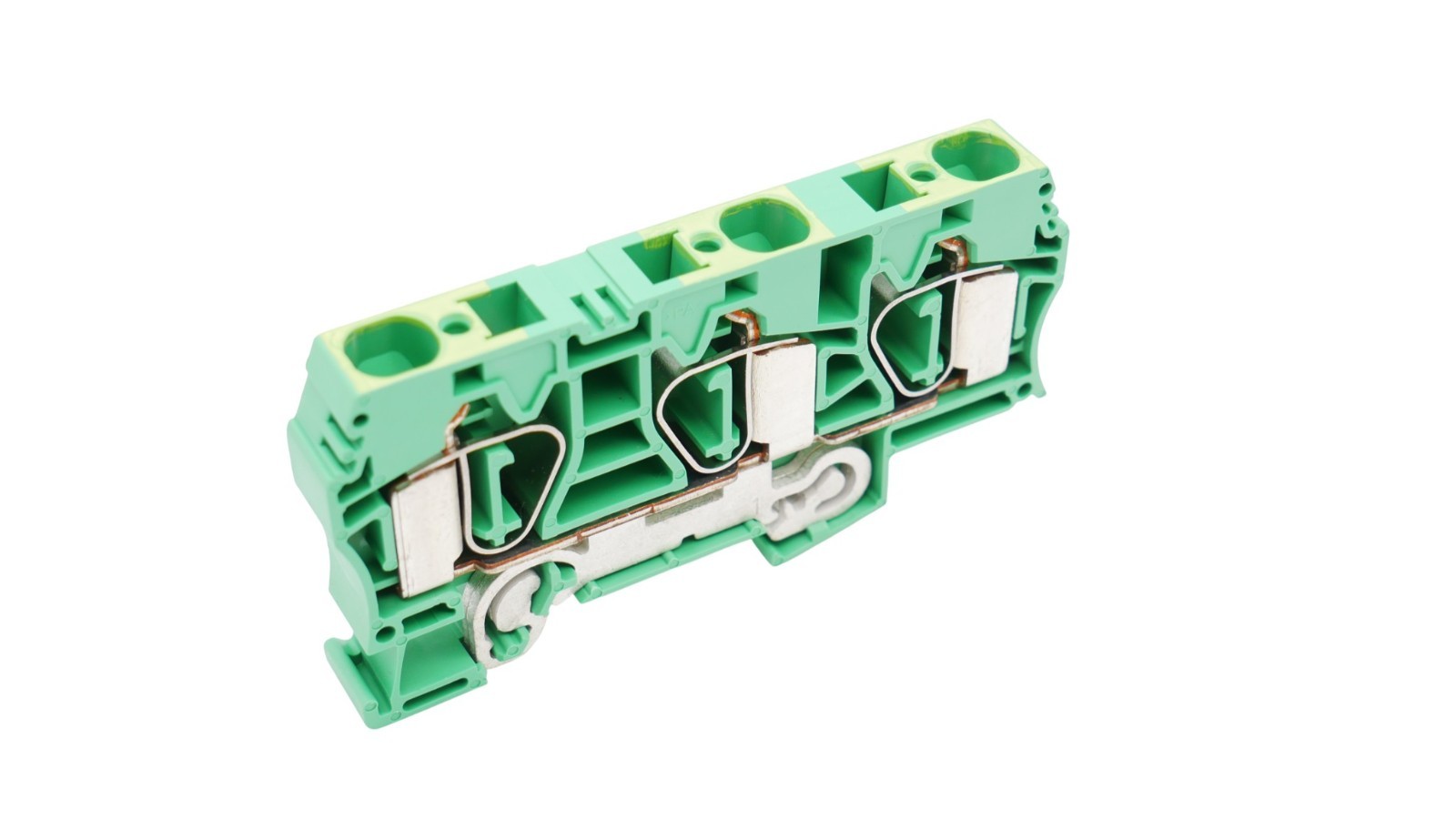 6 Stück Weidmüller Schutzleiter-Reihenklemme ZPE 16/3AN – Bild 5