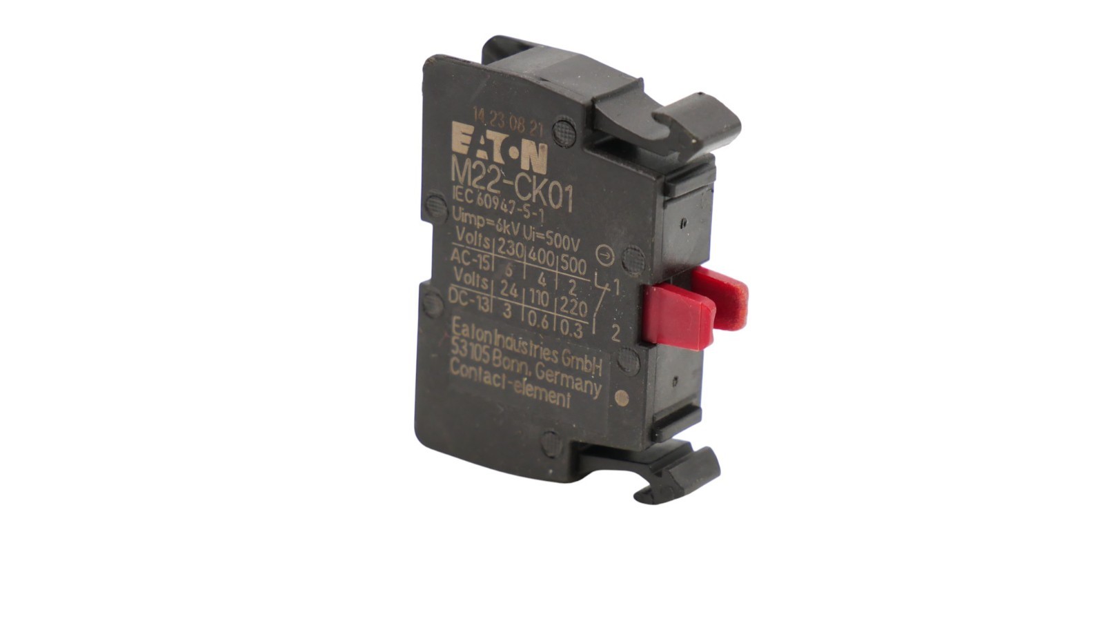 EATON Kontaktelement Öffner M22-CK01 für Frontbefestigung Serie M22