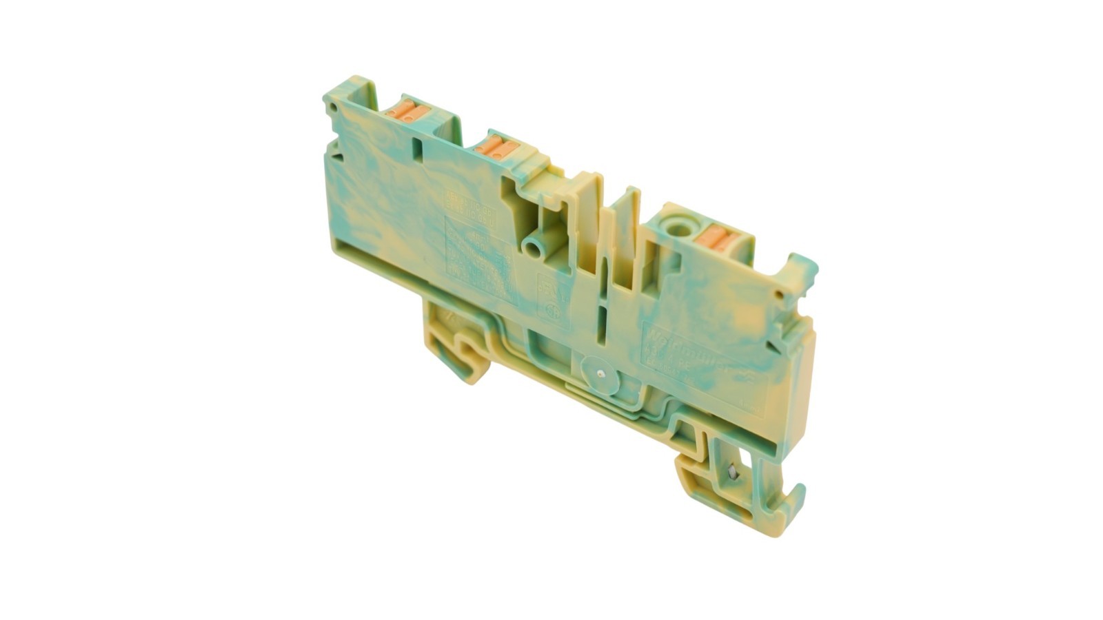 5 Stück Weidmüller A3C 4 PE Schutzleiter-Reihenklemme 2051410000 Push In 4mm²