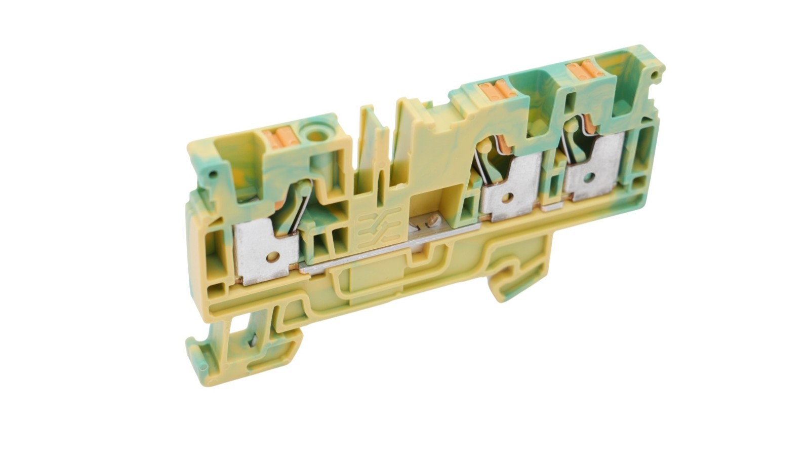 5 Stück Weidmüller A3C 4 PE Schutzleiter-Reihenklemme 2051410000 Push In 4mm² – Bild 2