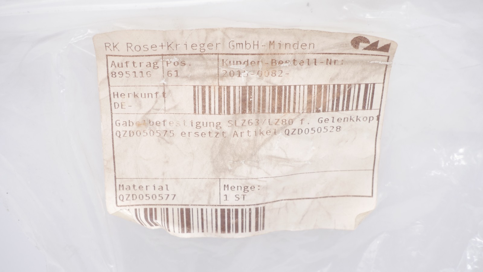 Rose+Krieger SLZ63/LZ80 Gabelbefestigung – Bild 4