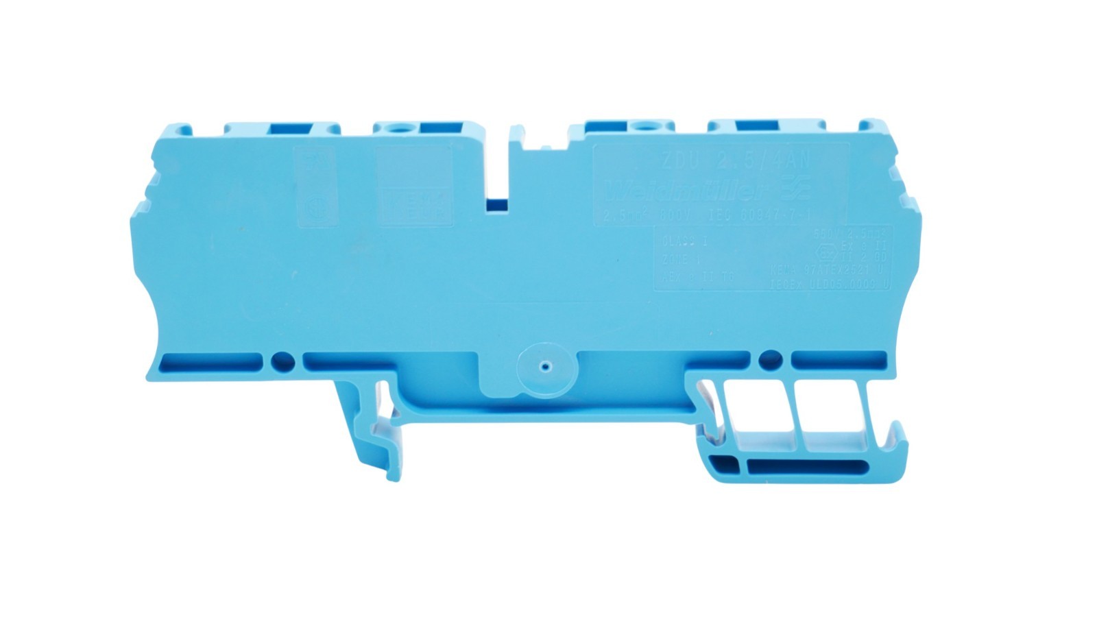 25 Stück Weidmüller 1608580000 ZDU 2.5/4AN BL Durchgangsklemme 2.5 mm² 800V Blau – Bild 3