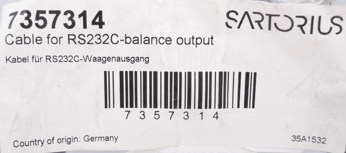 Sartorius 7357314 Adapterkabel für Waage RS232C 25-pol. D-Sub 9-Pin 2m – Bild 10