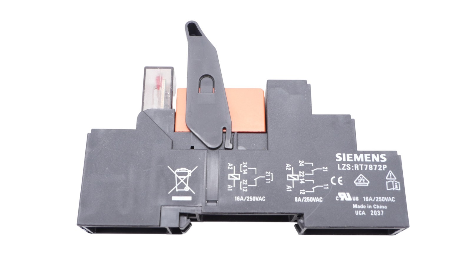 2 Stück Siemens LZS:RT7872P Relaissockel 16A 250V mit Schrack RT424024 Relais 24 – Bild 5