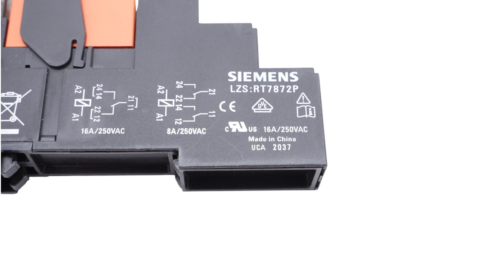 2 Stück Siemens LZS:RT7872P Relaissockel 16A 250V mit Schrack RT424024 Relais 24 – Bild 8