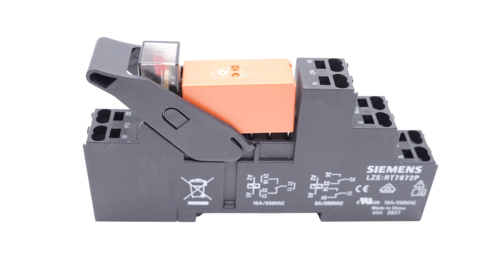 2 Stück Siemens LZS:RT7872P Relaissockel 16A 250V mit Schrack RT424024 Relais 24 – Bild 9