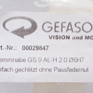 Rotex GS9 AL-H 2.0 Kupplung mit Klemmnabe KTR Ø6H7