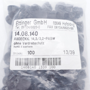 Ettinger 14.08.140 Abdeckkappe 14,3/3,2-PASW ohne Verdrehschutz VPE 100 Stk