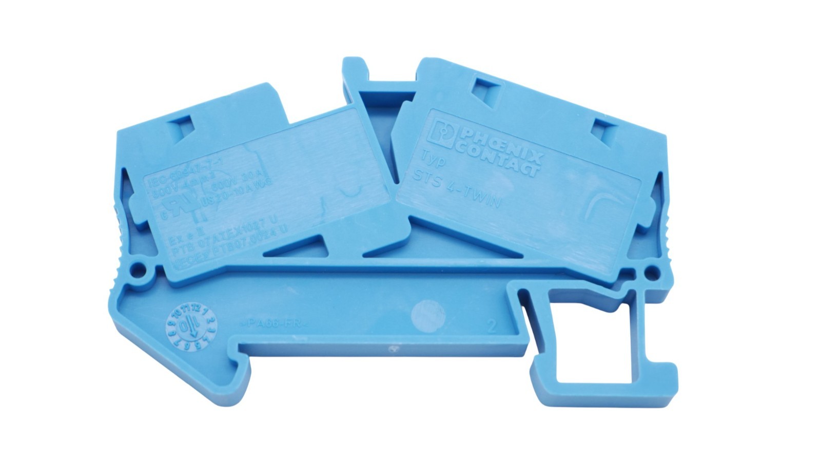 10 Stück Phoenix-Contact STS 4-TWIN BU Durchgangsklemme 3036291 800V 32A Blau – Bild 5