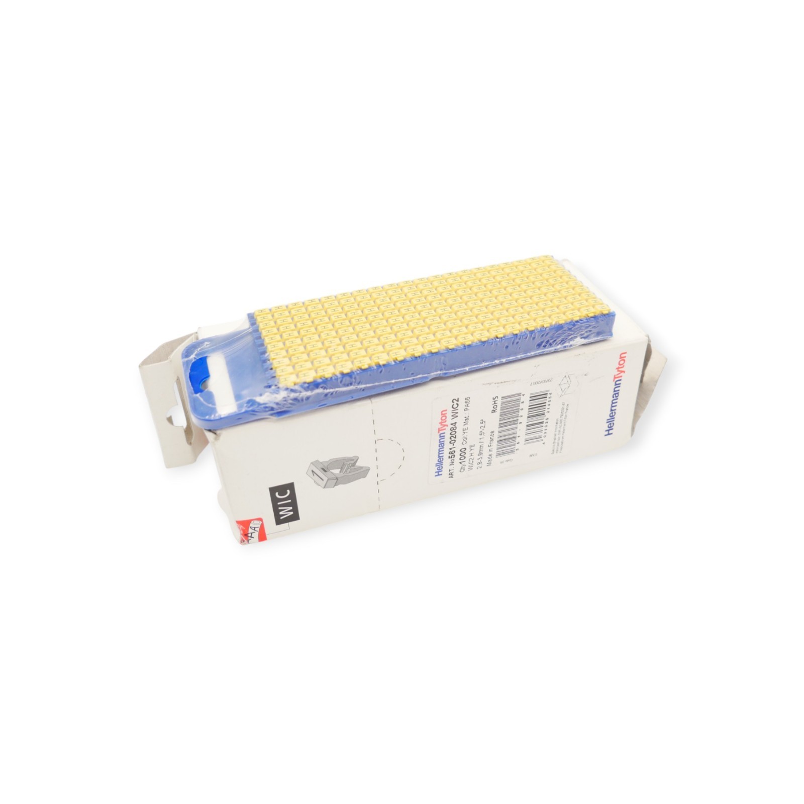 1000 Stück HellermannTyton WIC2-H-PA-YE-T1 Kennzeichungsklip 561-02084 – Bild 2